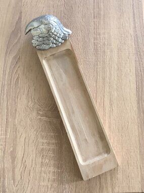 parrot Polly Want A Cracker bar tray valet bird wall hanging Arthur Court